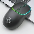 thumbnail image 1 of Gecau Wireless Mouse With Dazzling Lights 2.4G Noiseless Mouse Practical&Affordable ktop Computer Laptop Black 4.8x3.2 Inch Home Gadgets, 1 of 4