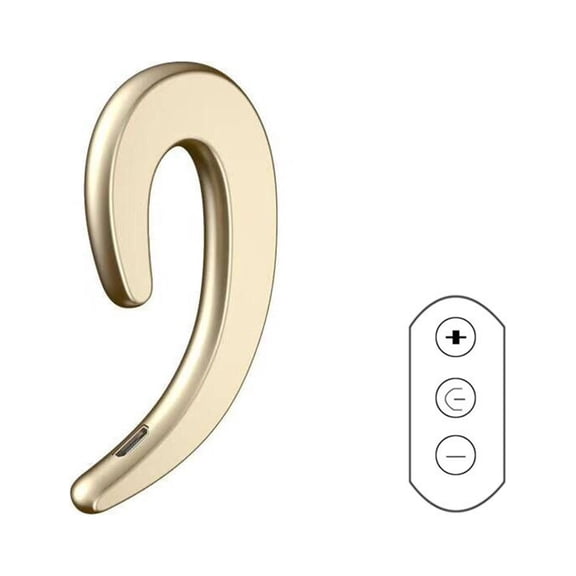 Gecau Wireless Osteoconductive Headset Bluetooth Headset Novelty one Stereo Headphone Gold Home Essentials