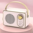 thumbnail image 1 of Gecau Wireless Retro Bluetooth Speaker Outdoor Plug-in U Elaborately Made eaker Computer Audio Pink 7.2x5.2 Inch Home Decor, 1 of 5