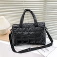 thumbnail image 1 of Latrodar Women's Tote Bag Large Shoulder Bag,Tote Padded Winter Handbag Space Tote Bag Feather Shoulder Bag Shopping Black Upgraded 10.4x0.6 Inch, 1 of 5