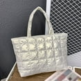 thumbnail image 1 of Latrodar Women's Tote Bag Large Shoulder Bag,Tote Padded Winter Handbag Space Tote Bag Feather Shoulder Bag Shopping White Art&Crafts, 1 of 5