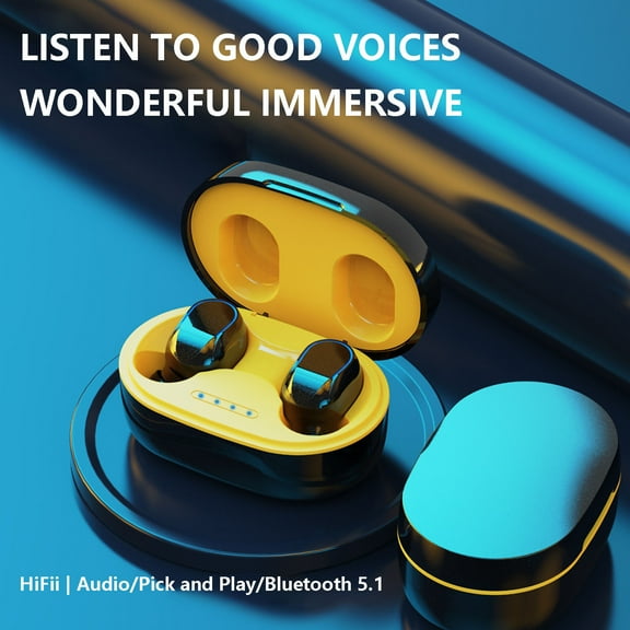 Latrodar X99 Wireless Two Ear Mini Sport Ear Secure .1 Bluetooth Headset Black 4.8x3.2 Inch Home Gadgets