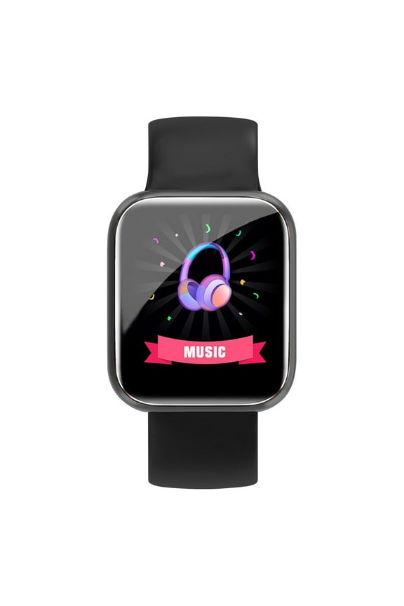 Y68 Smart Watch Men's And Women's Children's Sports And Fitness Smart Bracelet Practical&Affordable Black 4.88x3.2 Inch Home Decor