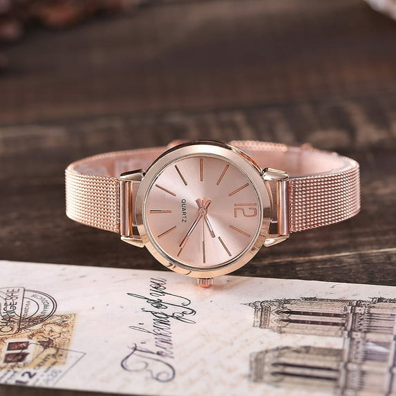 Latrodar vansvar Casual Quartz Stainless Steel Strap Watch Analog Wrist Watch Rose Gold up to 60% Off