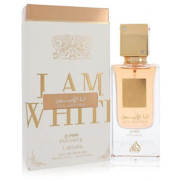 Lattafa 561340 2 oz Ana Abiyedh I Am White Poudree Eau De Parfum Spray for Unisex
