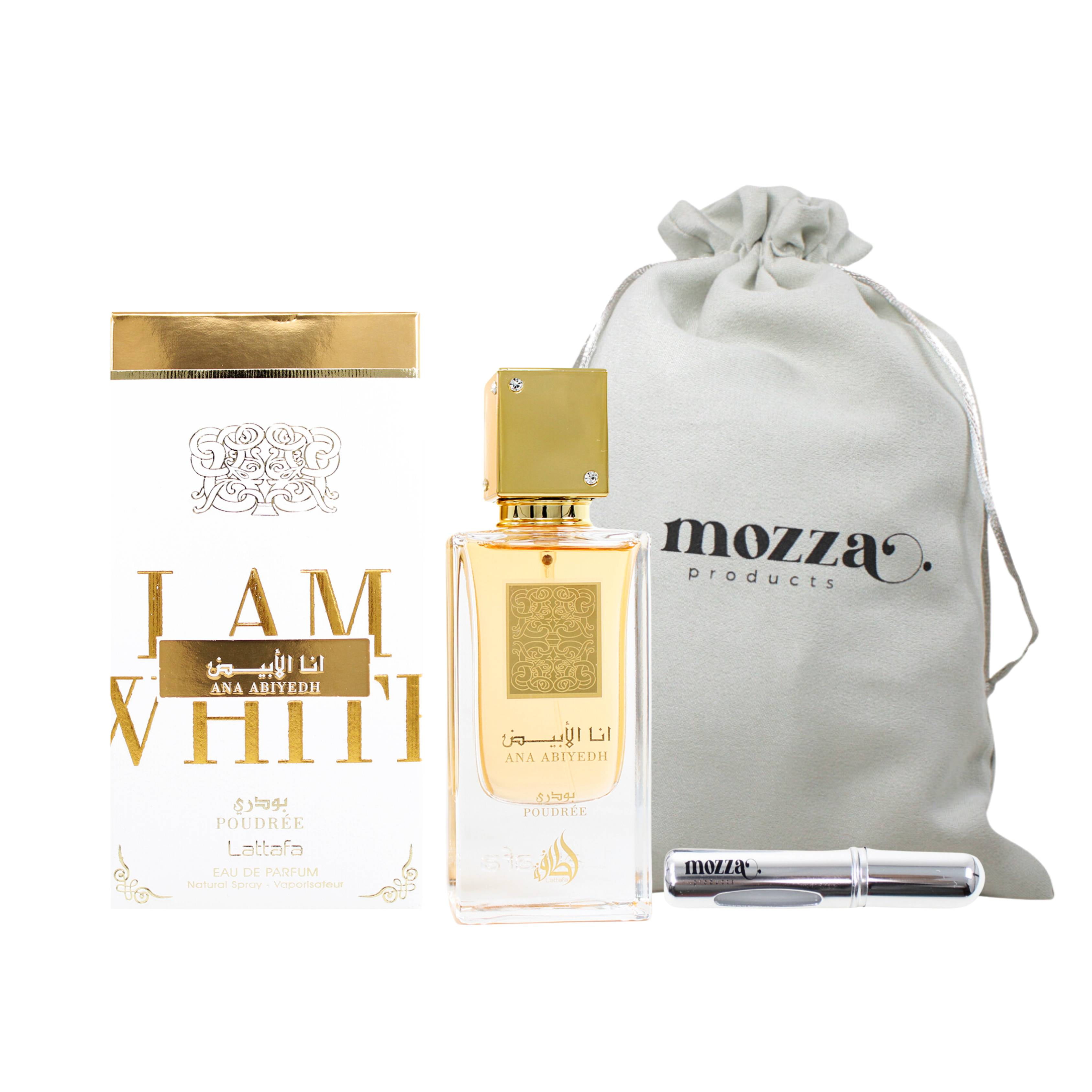 Lattafa Ana Abiyedh Poudree 2.0 Oz EDP Unisex with Mozza Bundle