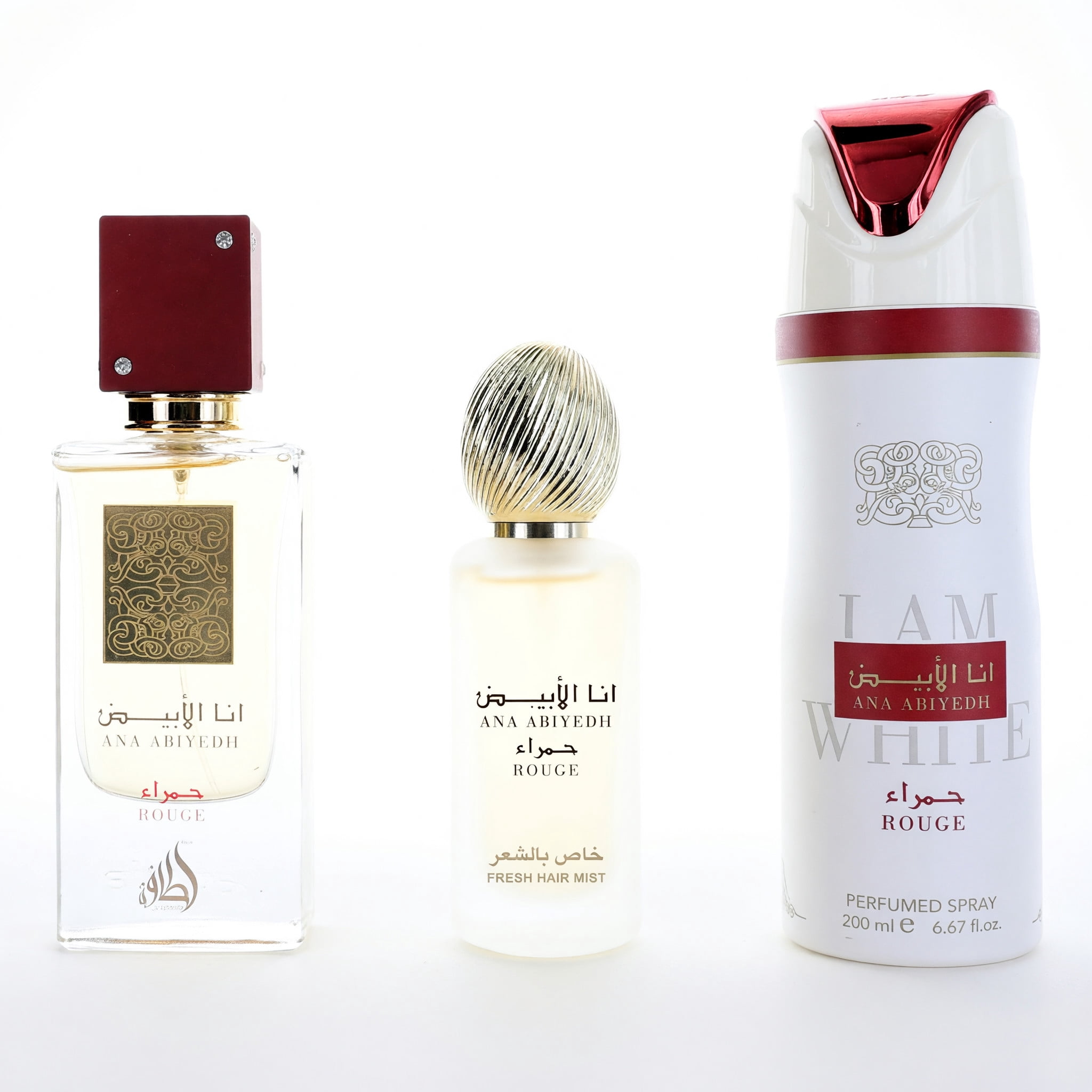 Valaya Exclusif × Ana Abiyedh Rouge セット Ana Abiyedh Rouge by Lattafa, 3 Piece Gift Set for Unisex