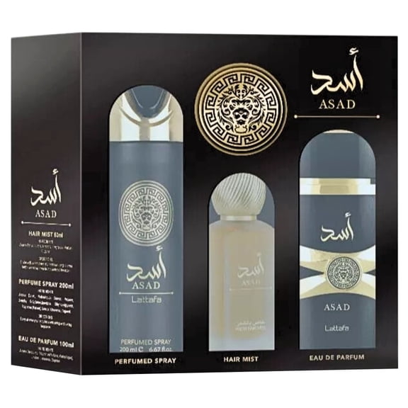 Asad by Lattafa, 3 Piece Gift Set for Men