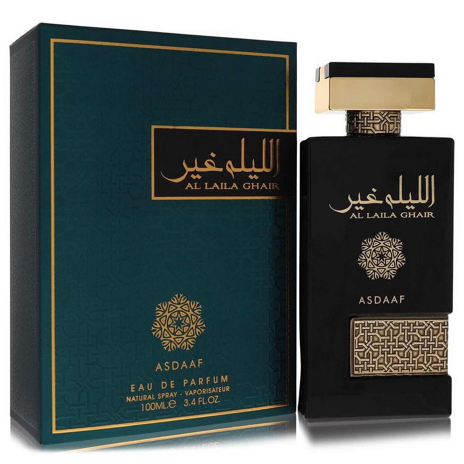 Lattafa Asdaaf Al Laila Ghair Eau De Parfum Spray (Unisex) By Lattafa - 3.4 oz Lattafa Asdaaf Al Laila Ghair Eau De Parfum Spray (Unisex) By Lattafa - 3.4 oz