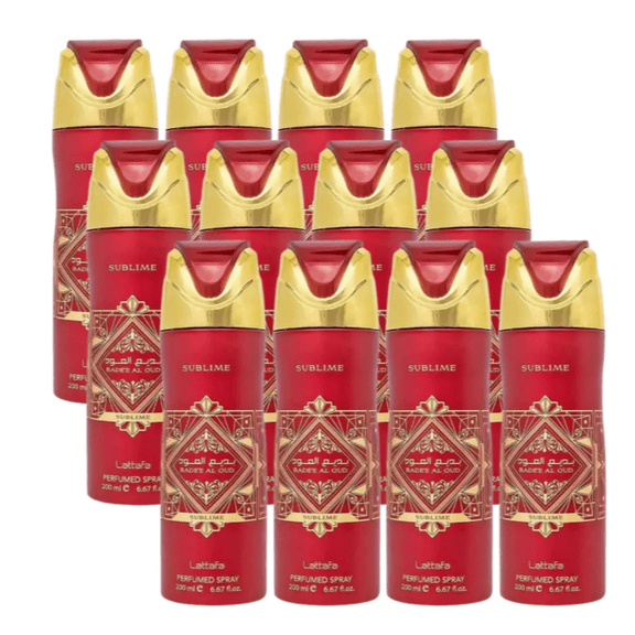 Lattafa - Bade'e Al oud Sublime Deodorant Spray 200ML (6.7 OZ) 6 Pcs