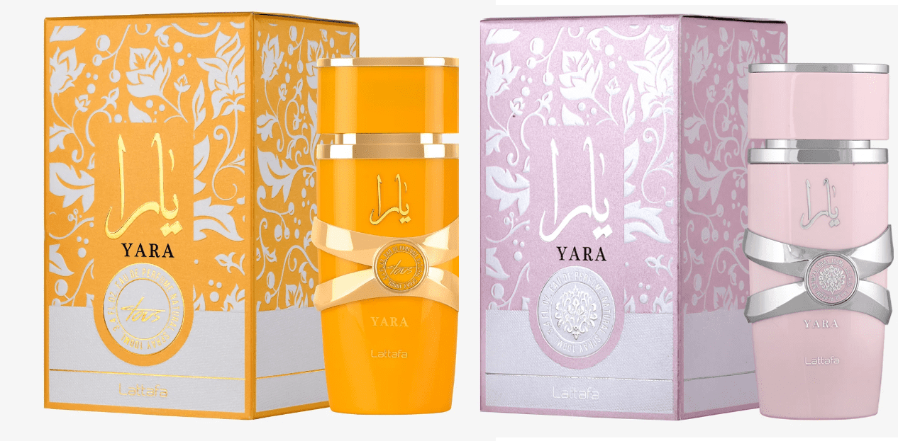 Lattafa For Women 2 Piece Eau De Parfum Gift Set (Yara + Yara Tous) 3.4 Ounce/100 Ml Each