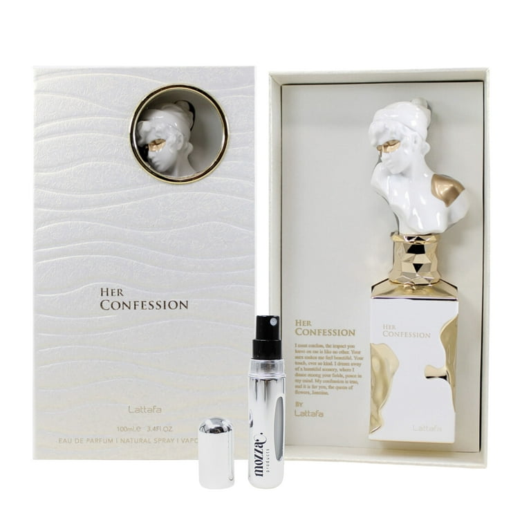 Lattafa Her Confession 3.4 Oz EDP for Woman and Mozza Atomizer