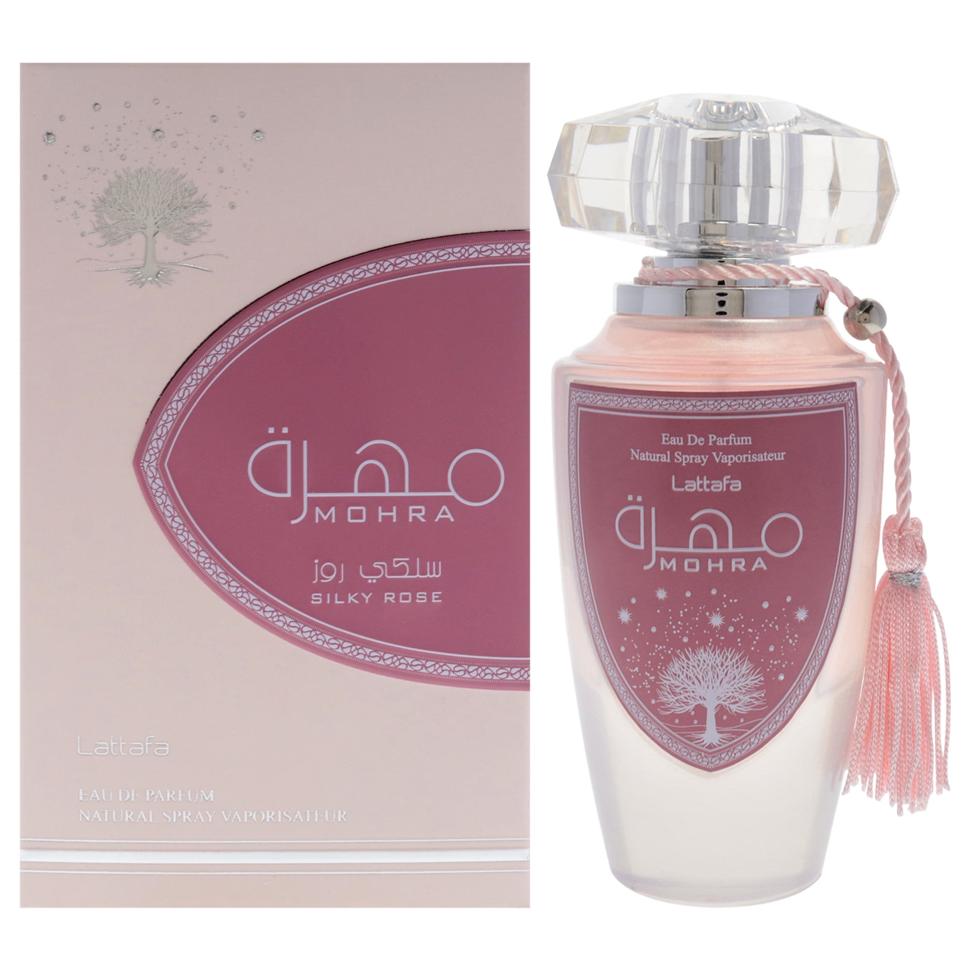 香水(女性用) Lattafa Mohra Eau de Parfum Lattafa Mohra Silky Rose EDP Spray for Women, 3.4 oz