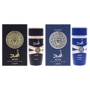 Lattafa Lattafa Kit , 2 Pc Kit 3.4oz Asad EDP Spray, 3.4oz Asad Zanzibar EDP Spray