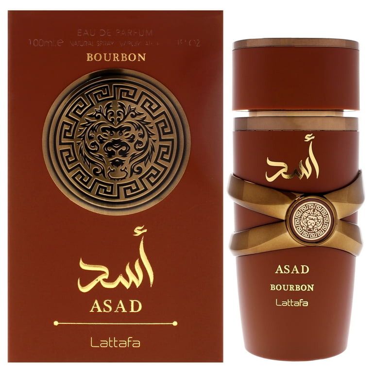 Lattafa Men's Asad Bourbon Perfume, Amber Spicy EDP Spray 3.4 oz