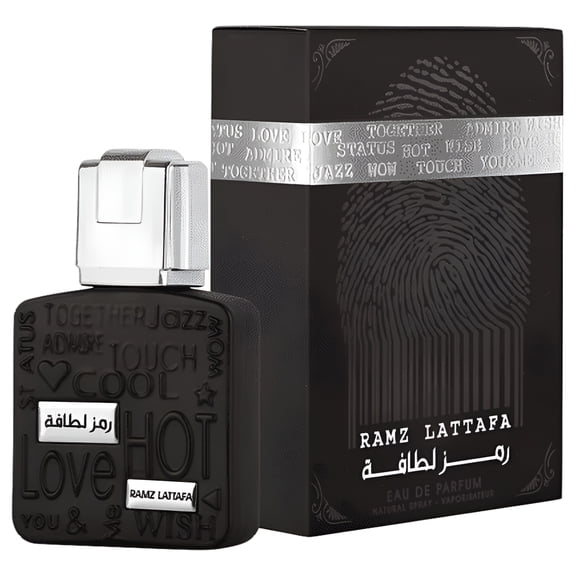 Lattafa Perfumes Ramz Lattafa Perfumes Silver Eau De Parfum Spray for Men, 3.4 Ounce