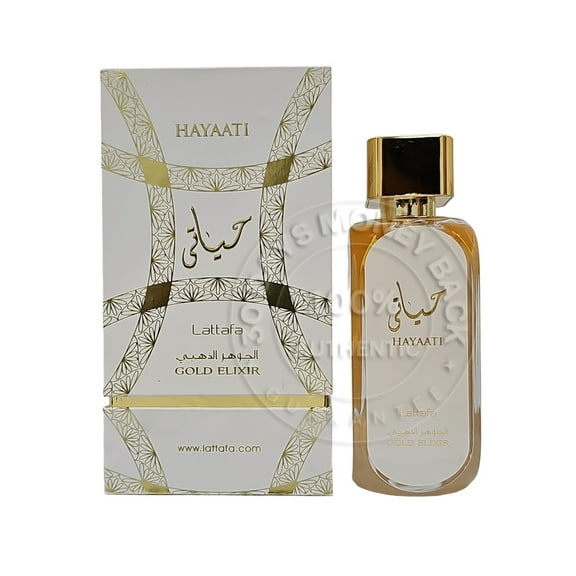 Lattafa Premium Collection Hayaati For Men,Hayaati Gold Elixir For Women & Hayaati Makeky Perfumes |EDP-100ML/3.4Oz| Musk & Woody Notes. (Hayaati Women)