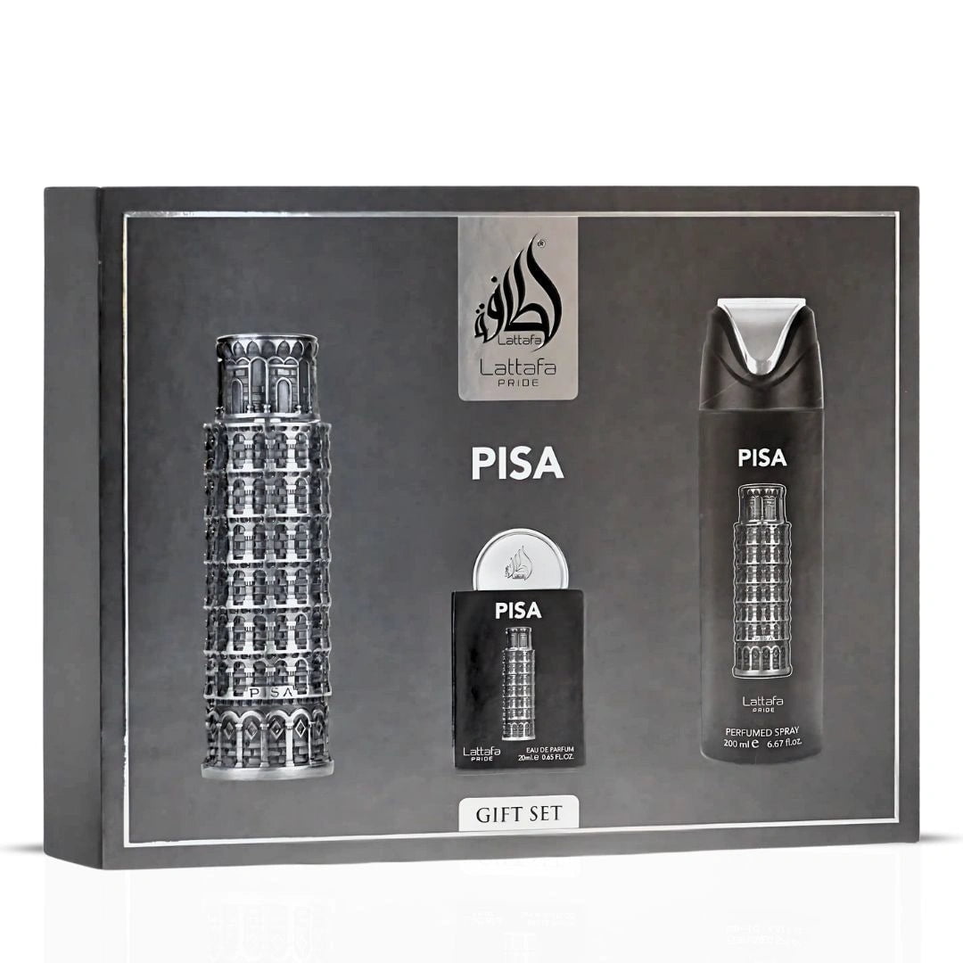 Lattafa Pride Pisa 3-Piece Eau de Parfum Gift Set | A Sunlit