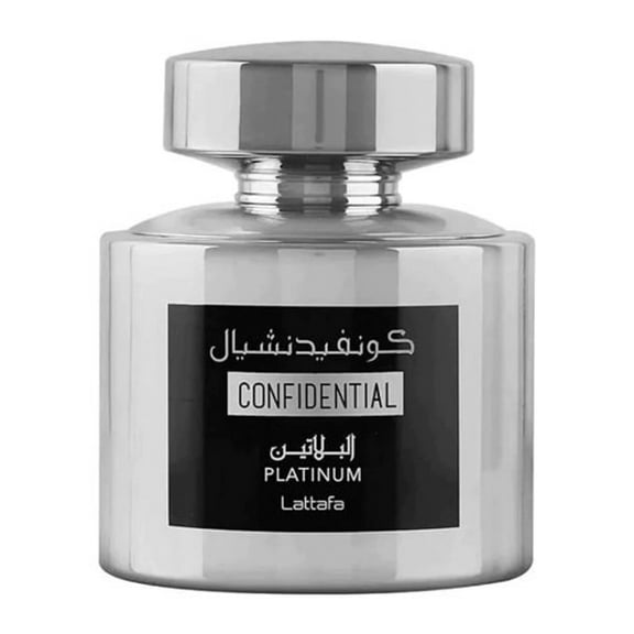 Lattafa Unisex Confidential Platinum EDP Spray 3.4 oz Fragrances 6291107459714