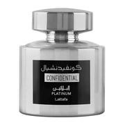 Lattafa Confidential Platinum   Fruity, Floral, Woody, Musky   Eau de Parfum Spray Long-Lasting Fragrance for Men, 3.4 Ounce / 100 ml