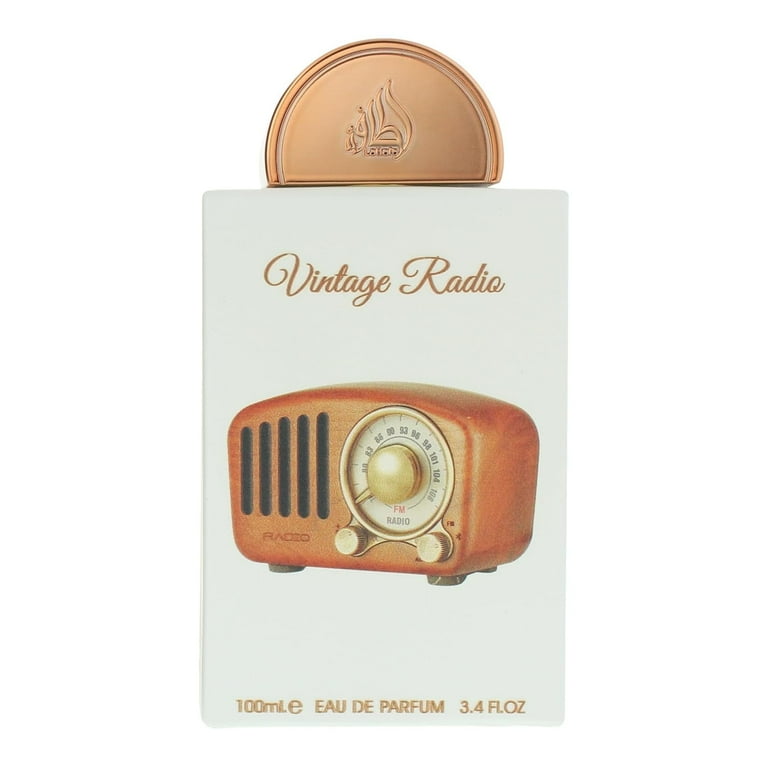 香水(男性用) Lattafa Vintage Radio LATTAFA Unisex Pride Vintage Radio EDP Spray 3.4 oz
