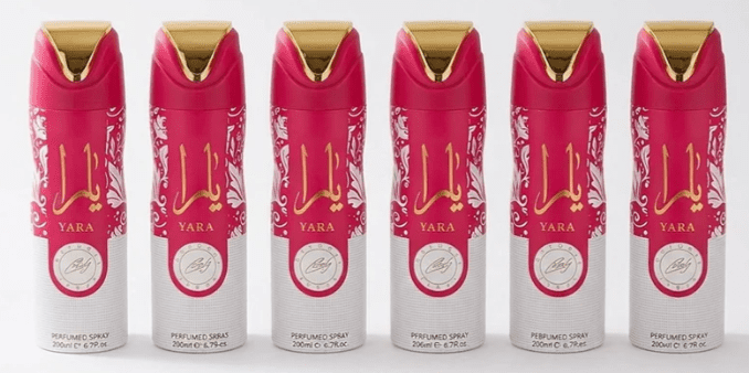 Lattafa - Yara Candy Perfumed Deodorant Spray (200 ml) 6 Pcs