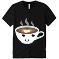Latte Art Coffee Emoji Think Hard and Hmm TShirt