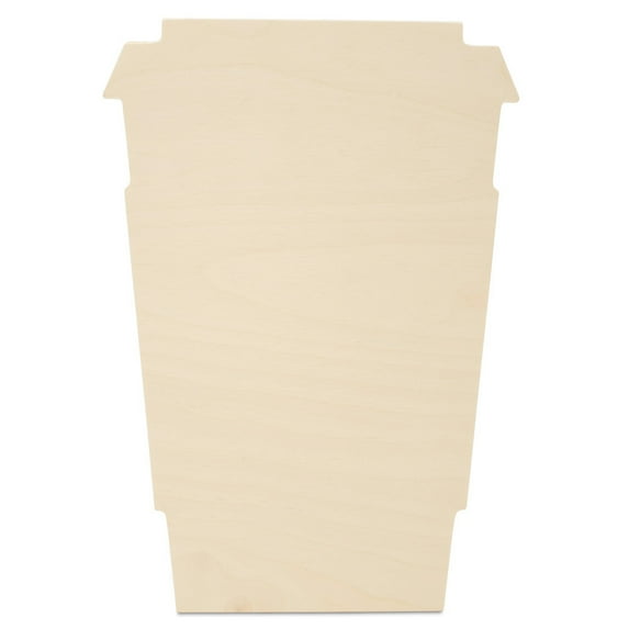 Latte Cup Cutouts 12-inch, Pack of 25 Wood Door Hanger Blanks, Wooden Crafts to Paint, Wooden Cutouts for Crafts, by Woodpeckers