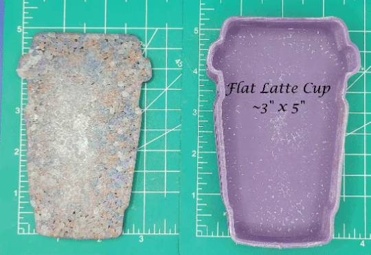 Latte Cup Flat Surface Silicone freshie mold