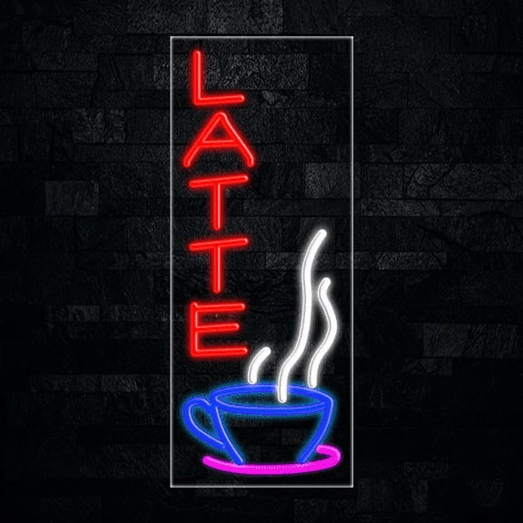 Latte-LED Neon Sign 12"L x 30"H #31238