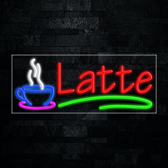 Latte-LED Neon Sign 30"L x 12"H #31204