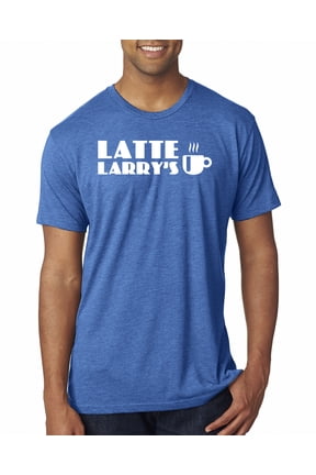 Latte Larry's California Coffee Shop Logo Pop Culture Mens Tri Blend T-Shirt, Vintage Royal, X-Large