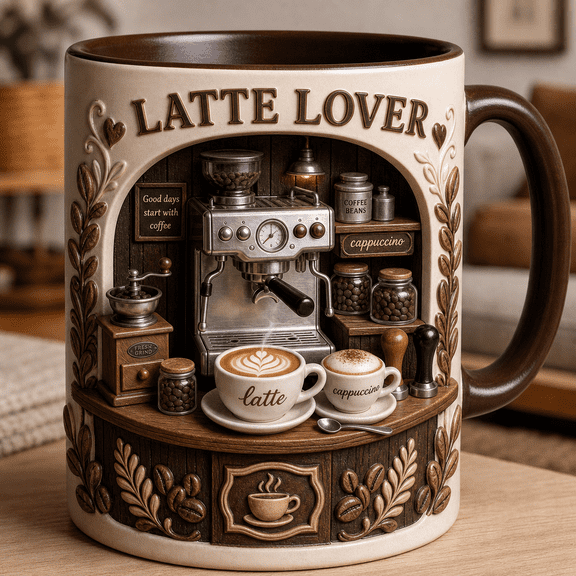 Latte Lover Mug Personalized Coffee Lover Mug Custom Dad Coffee Bar Gift