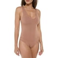 thumbnail image 1 of Women's Sleeveless V-Neck Tank Top Bodysuit, Sexy Casual Cute Going Out Top Body Suit, Trendy Spring Summer 2024(Latte Medium Size), 1 of 6