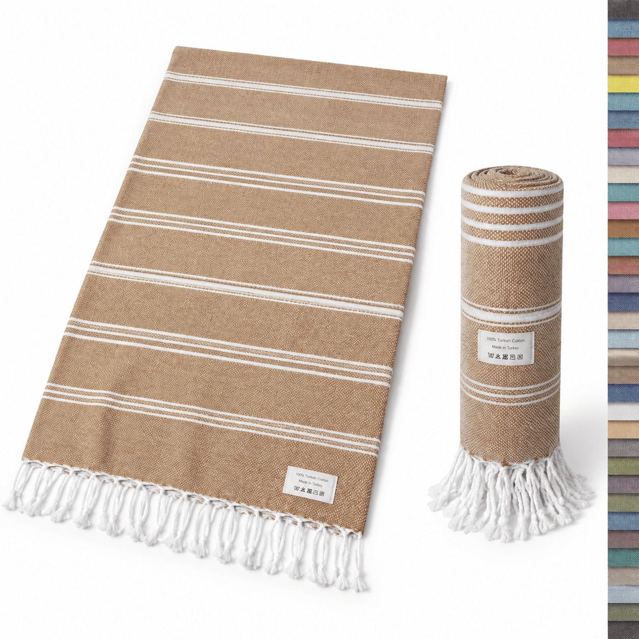 Latte Oversized Quick Dry Absorbent Boho Beach Towel, 39
