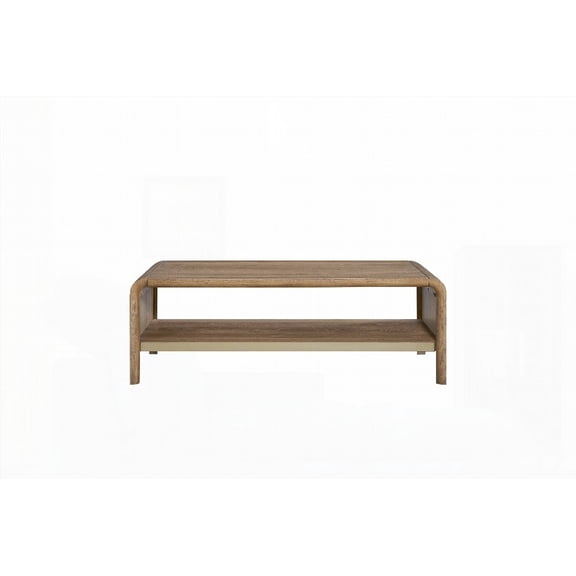 Latte Waterfall Cocktail Table enhanced by Elm Veneers