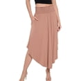 thumbnail image 1 of Women's Plain Smocking Flair Bell Bottom Skirt for Casual and Daily Dresses(Latte X-Large Size), 1 of 6