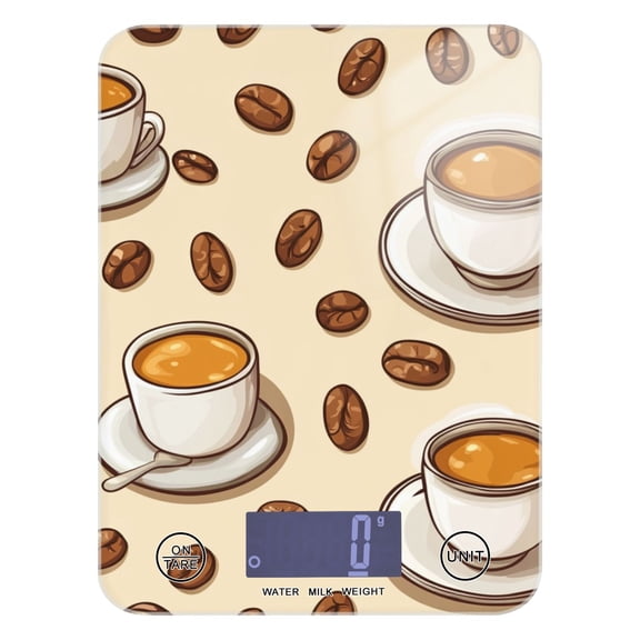 Latte and Coffee Beans Food Scale Digital Kitchen Scale Waterproof Grams Ounces lbs for Weight Loss