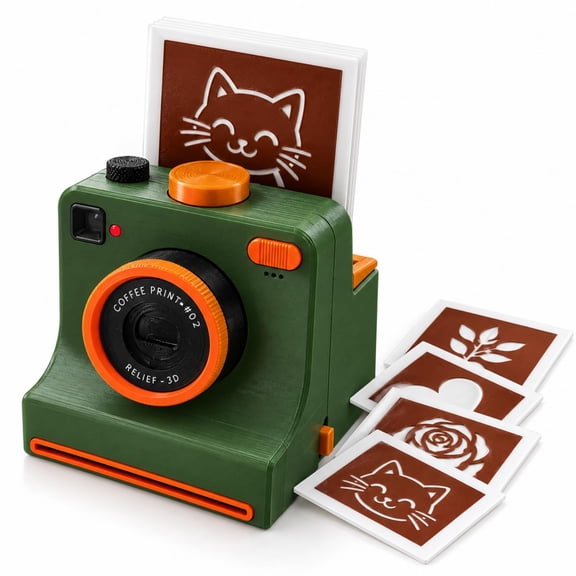 LatteShot One-Click Coffee Art Camera, Coffee Printer Latte Art, 3D Coffee Art Printer with Reusable Stencil Cards for Cappuccino