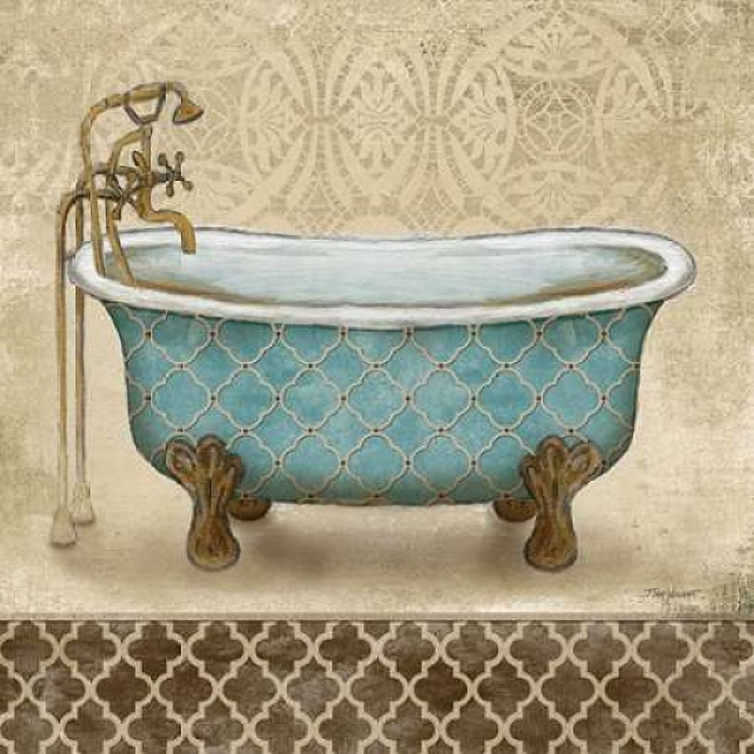 Lattice Bath II Canvas Art - Todd Williams (24 x 24)
