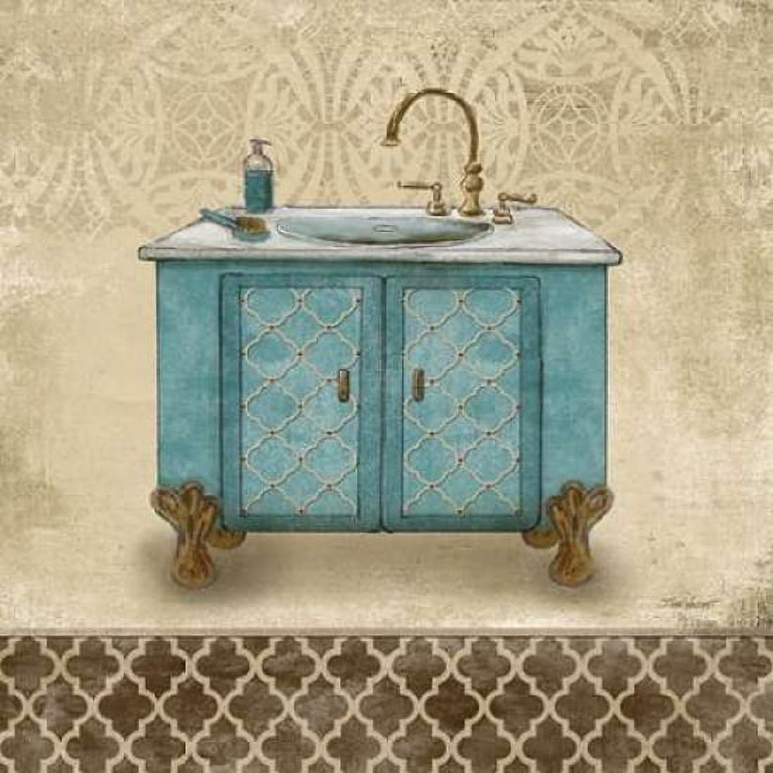 Lattice Bath III Canvas Art - Todd Williams (24 x 24)