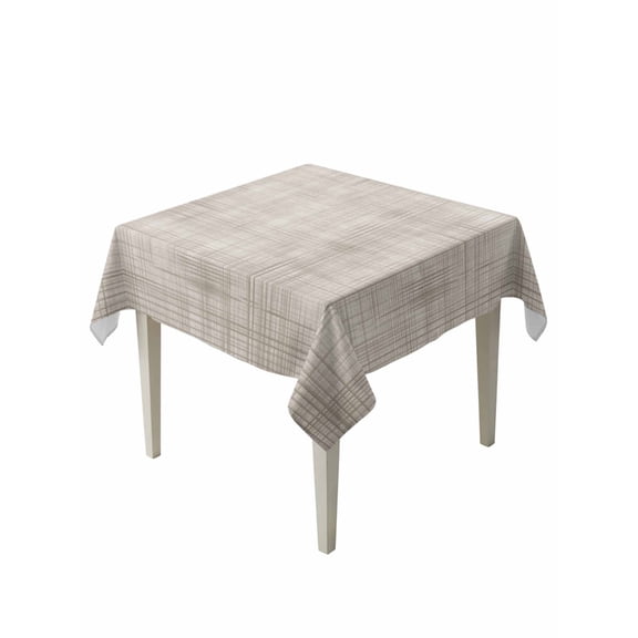 Lattice Cotton Table Cloth 54x54 Inch Square, Texture Waterproof Tablecloth Washable Table Cover for Party Picnic Dinner Decor