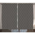 thumbnail image 1 of Ambesonne Lattice Curtains 2 Panel Set, Short Lines Triangle Arrows, 108" x 63", Charcoal Grey Eggshell, 1 of 3