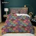 thumbnail image 1 of Lattice Duvet Cover Set King Size Hexagonal Lattice Boho Ethnic Mandala Pattern Bedding Set Super So, 1 of 5