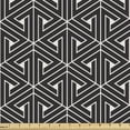 thumbnail image 1 of Ambesonne Lattice Fabric by the Yard Upholstery, Abstract Triangle Shapes, 10 Yards, Charcoal Grey Eggshell, 1 of 4