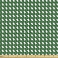 thumbnail image 1 of Ambesonne Lattice Fabric by the Yard Upholstery, Diagonal Lines Rectangles, 1 Yard, Forest Green and White, 1 of 4