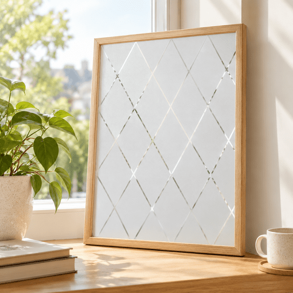 Tech Lattice Lattice Frosted Window Film Static Cling Vinyl Opaque Glsticker Non ...