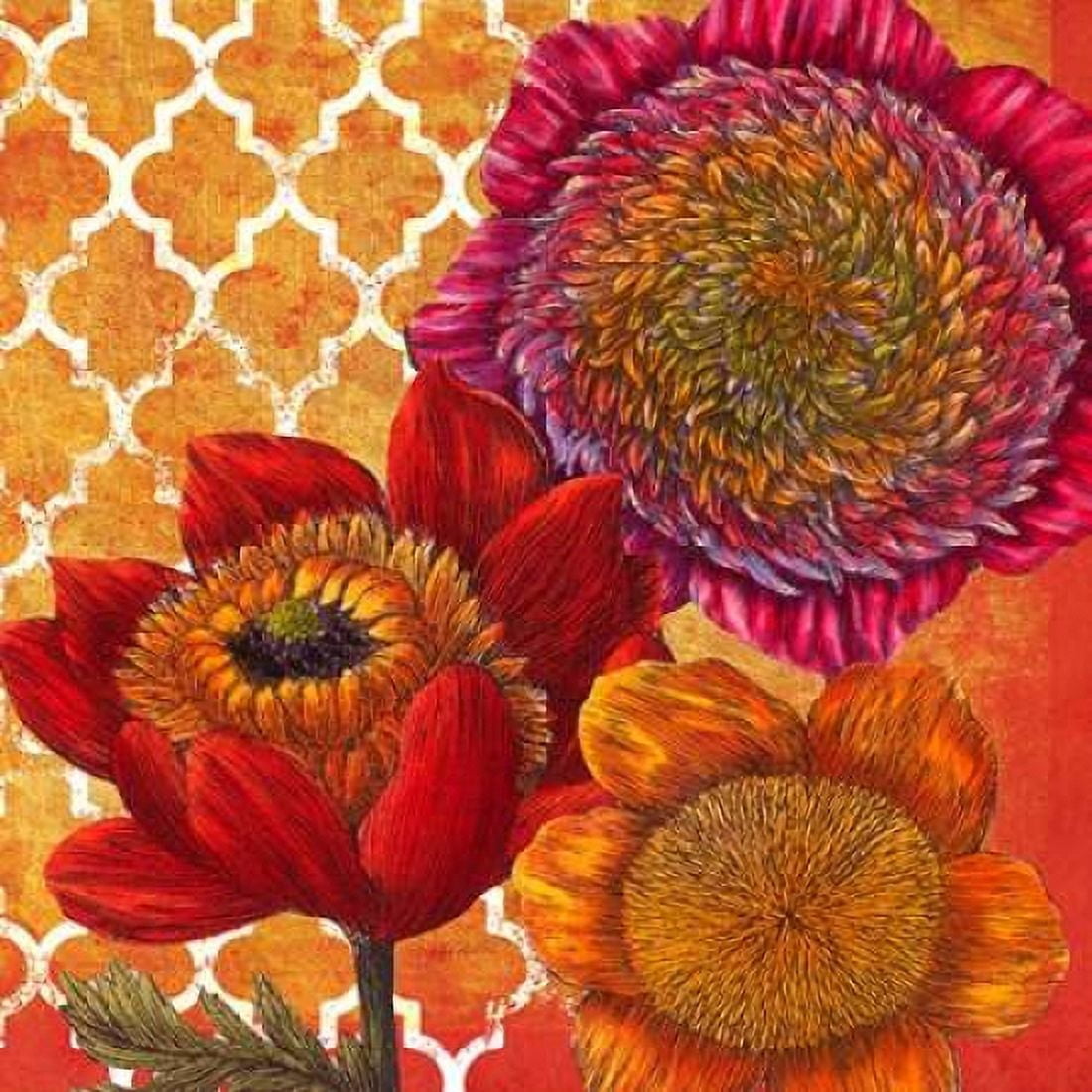 Lattice Garden 1 Canvas Art - Walter Robertson (24 x 24)