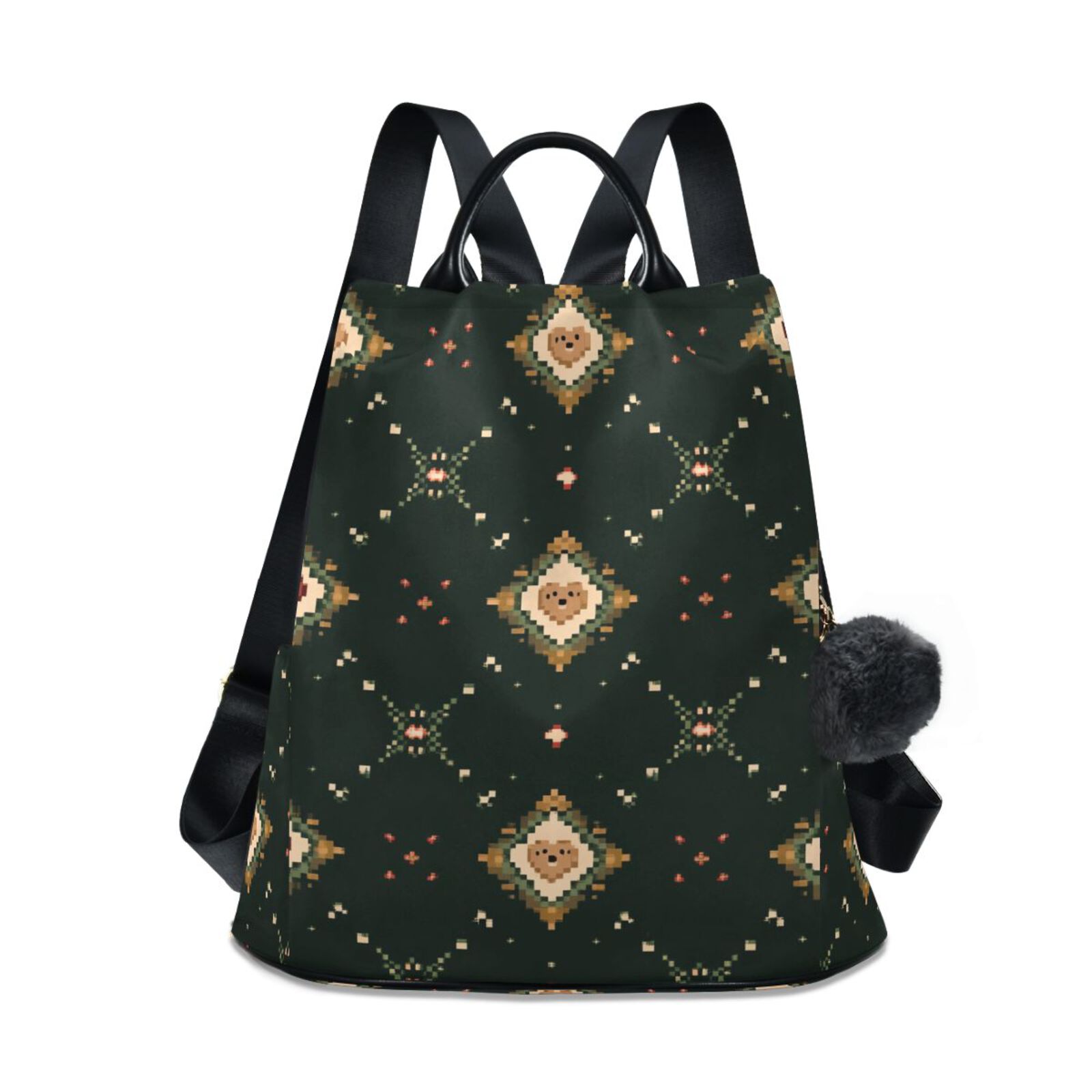 New Multifunctional Lattice Backpack Women\'s Bag Casual Shoulder Bag Travel Back Custom Korean Girl Backpack Bubble Lattice Leisure Bag  main image 2