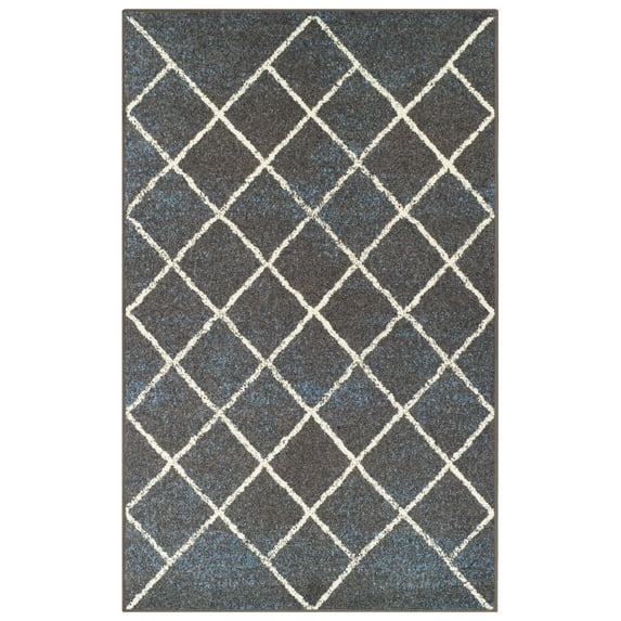 Lattice Modern Geometric Criss-Cross Area Rug Cream / 2.6 ft. x 8 ft.